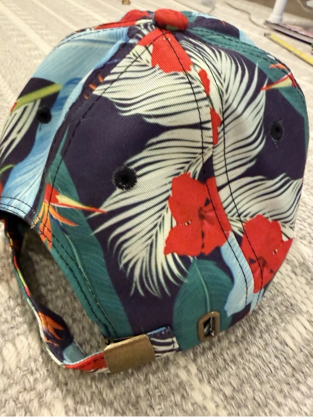 BLK Headwear Tropical Floral Hibiscus Baseball Cap Hat OS - Picture 5 of 7